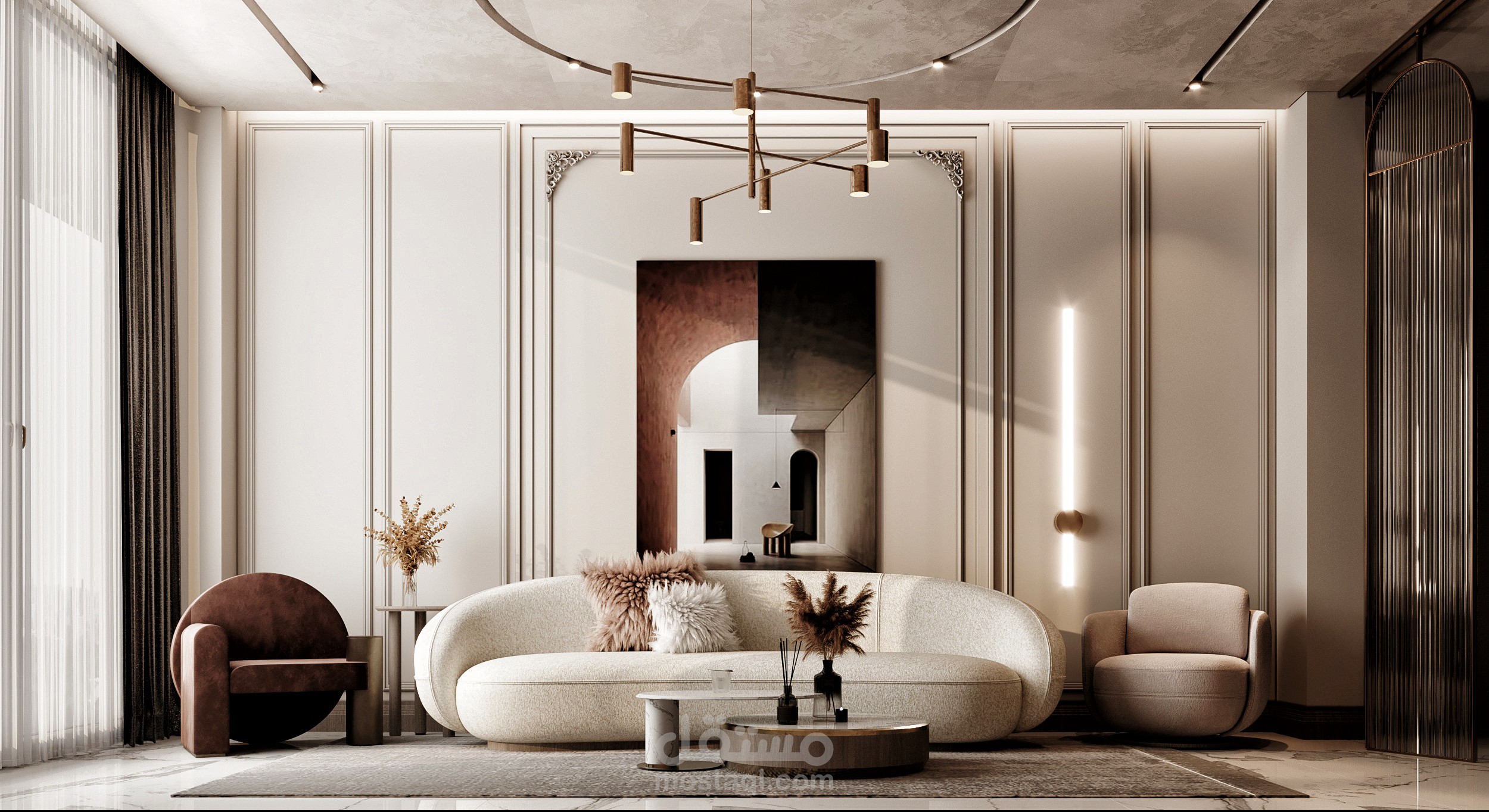 neoclassic living room