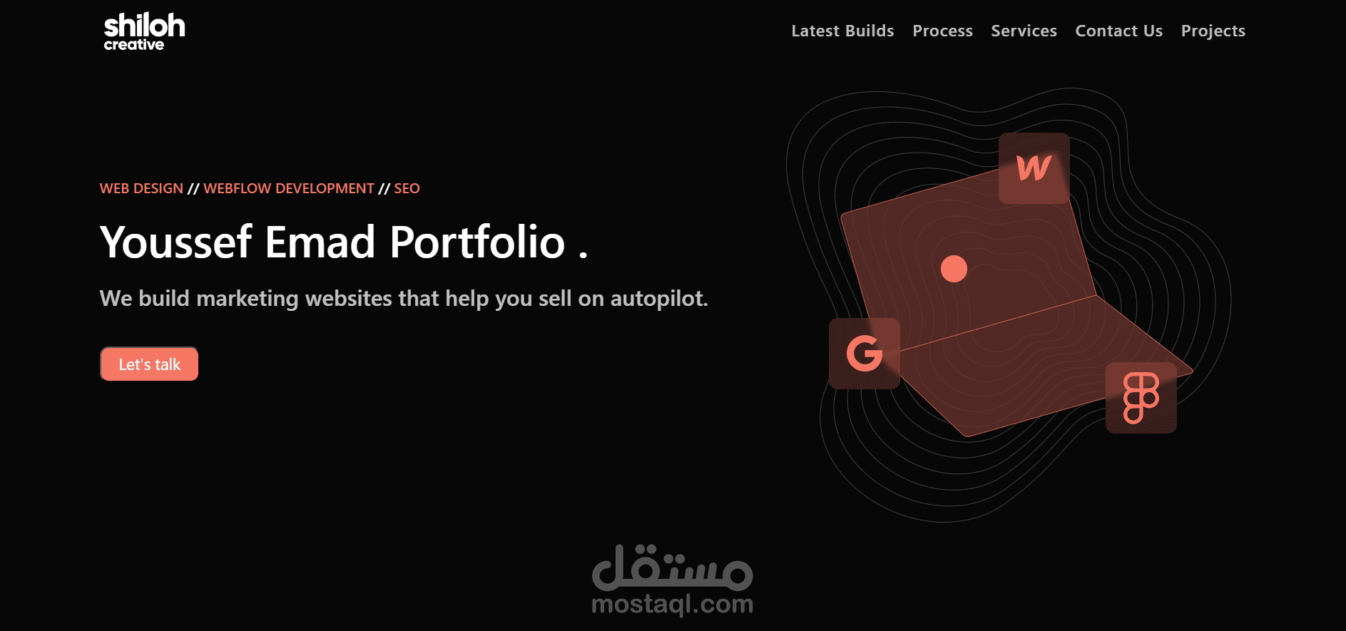 تصميم portfolio