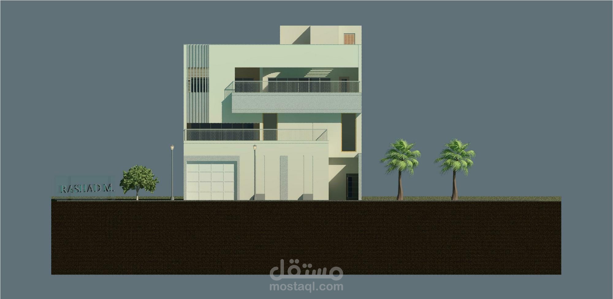 نمذجة وحساب كميات لبيت سكني في السعودية