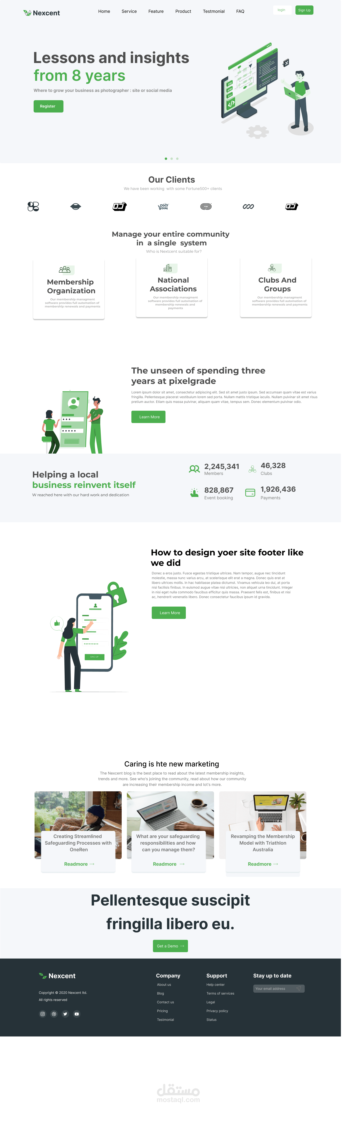 Nexcent Landing Page