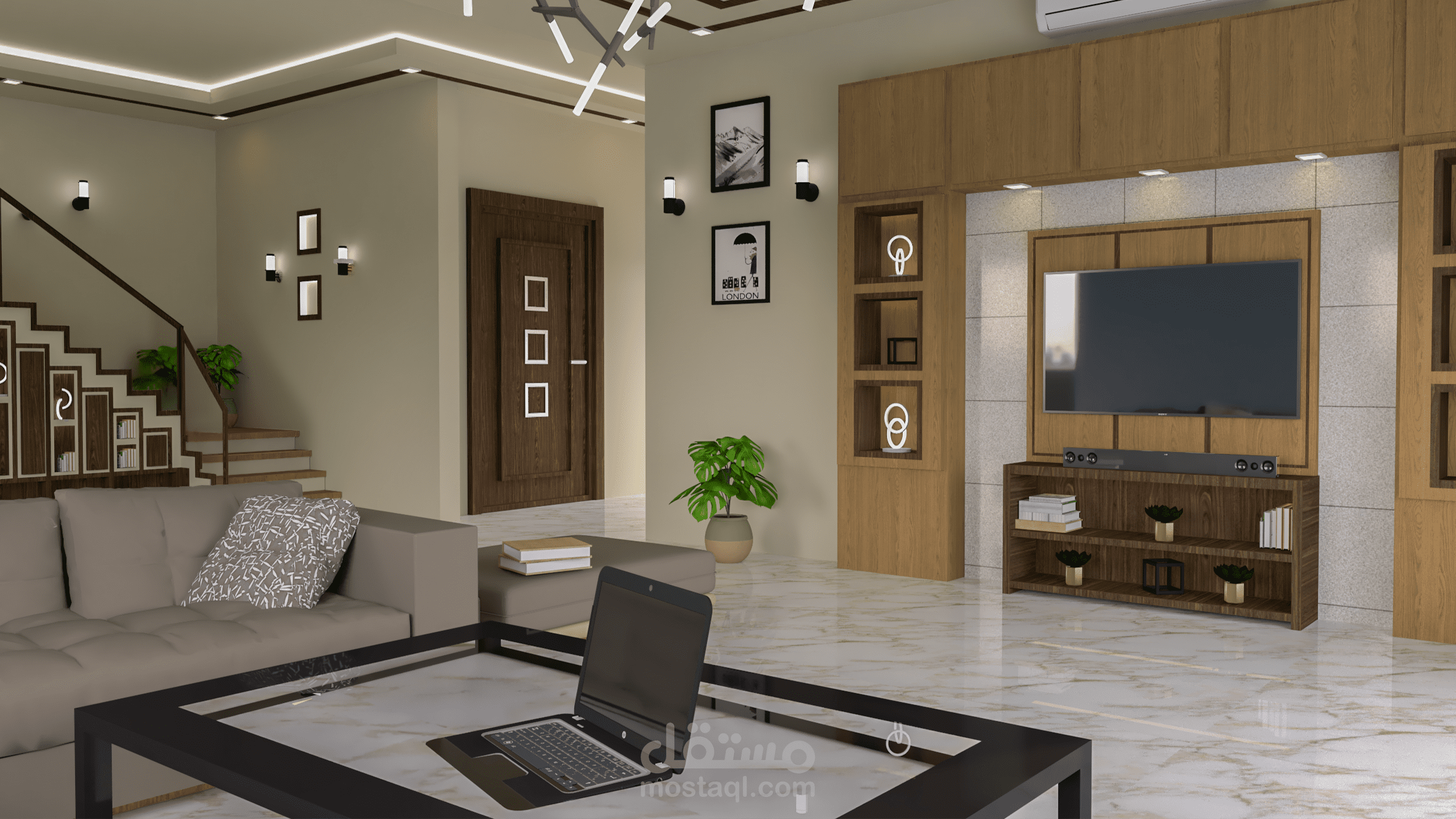 ديكور داخلي لفراغ ضمن منزل