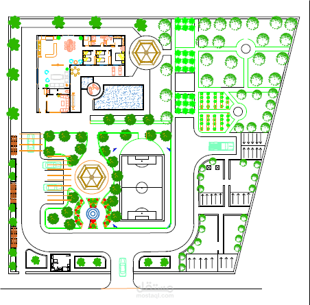 تصميمي لمخطط  متكامل مزرعة مع فيلا ولاند سكيب