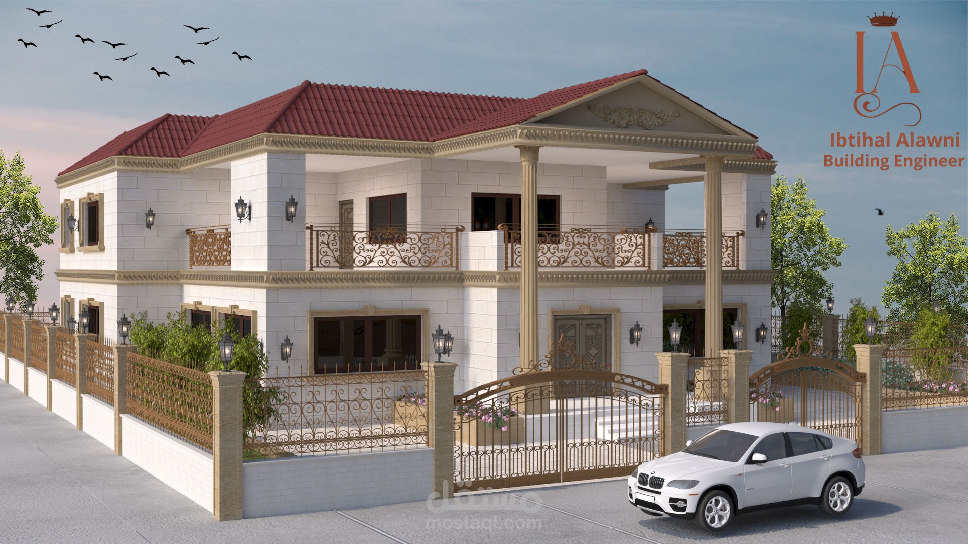 تصميم فيلا سكنية على الطراز الكلاسيكي في ولاية شيكاغو