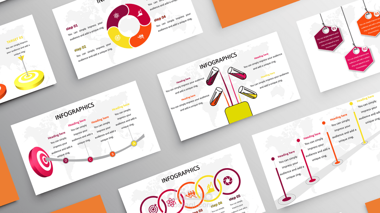 مجموعة متنوعة من تصاميم أنفوجرافيك.