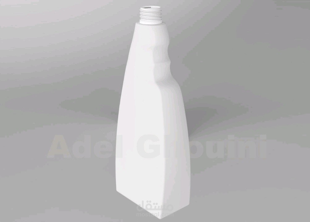 تصميم منتج بلاستيكي (Blow Mold) — زجاجة بخاخ بأسطح هندسية معقدة