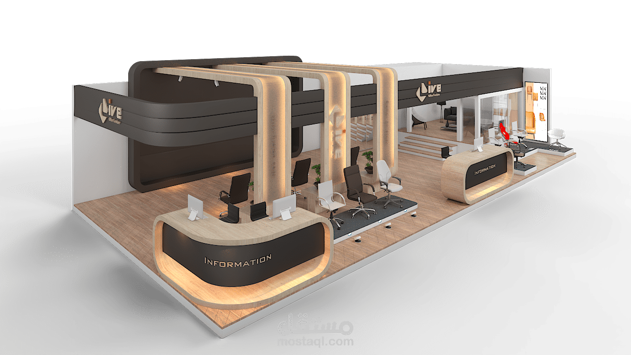 Booth modeling and rendering