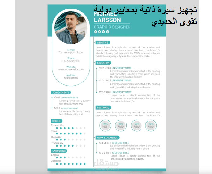 كتابة سيرة ذاتية ورسالة تعريفية