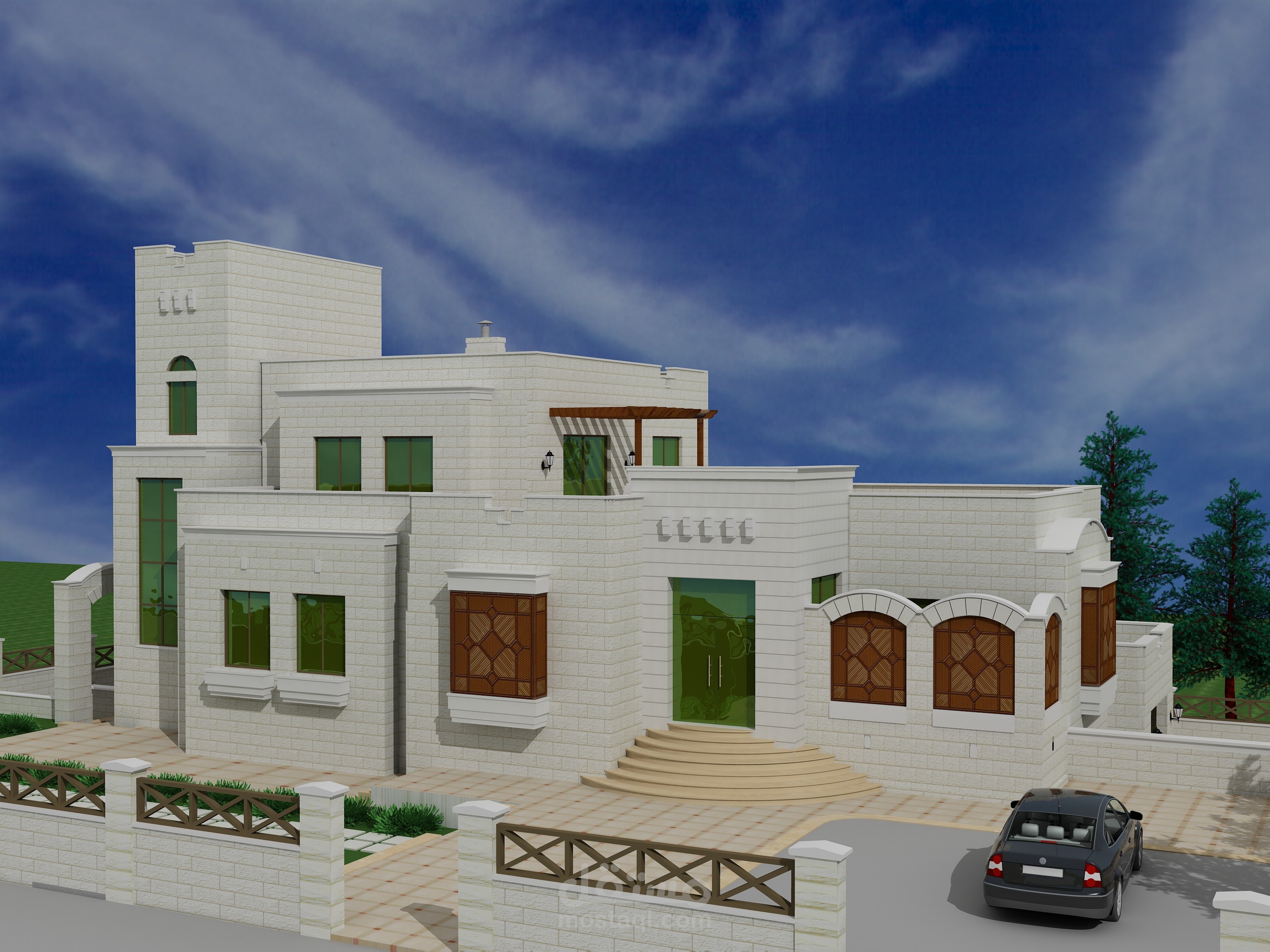 تصميم فيلا مودرن اسلامي