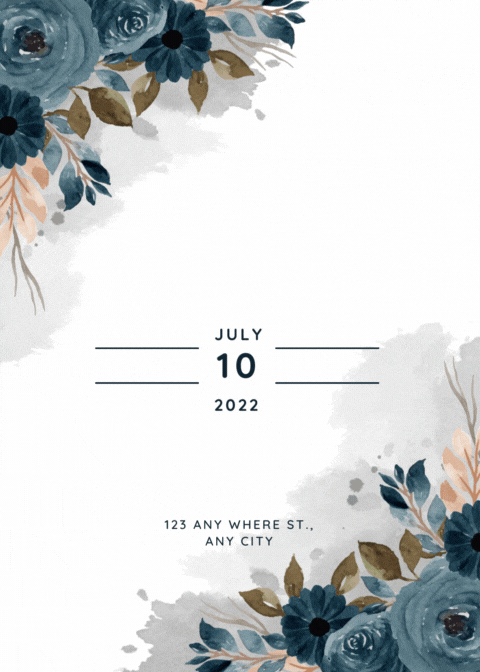 إنشاء بطاقات دعوة زفاف / خطوبة متحركة