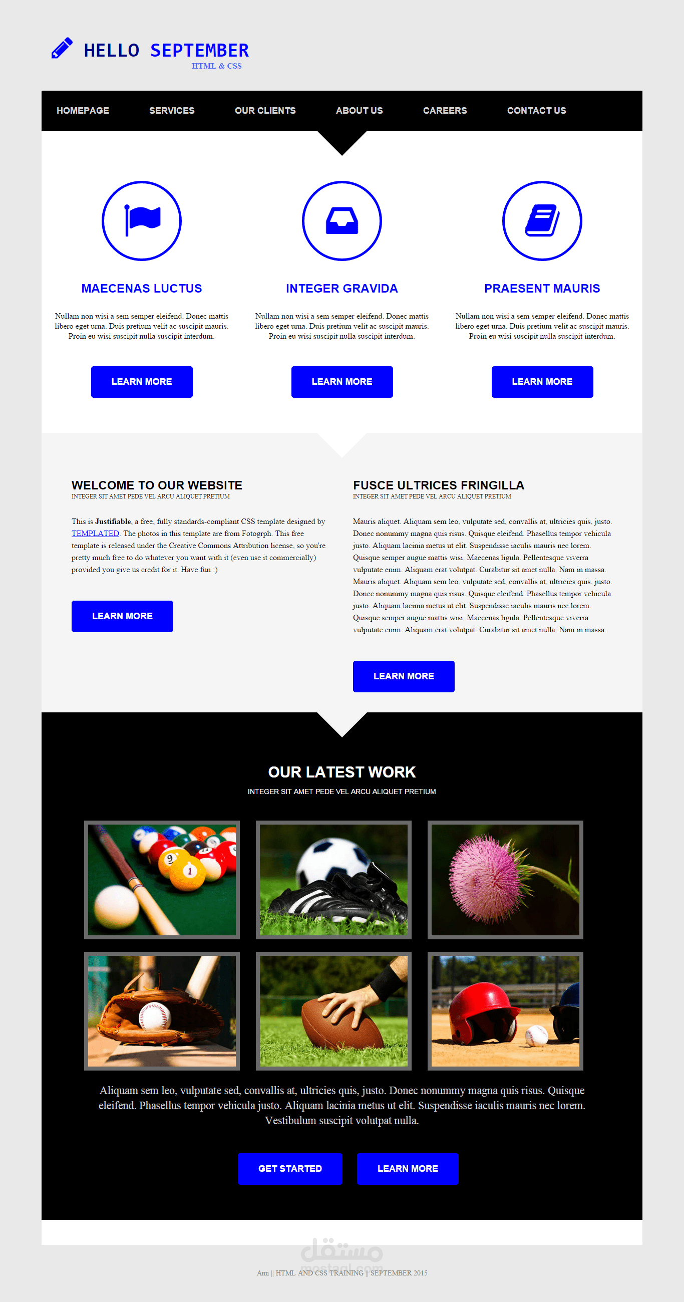تصميم باستخدام bootstrap