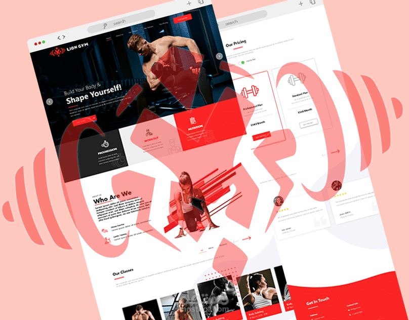 تصميم صفحة هبوط لموقع جيم