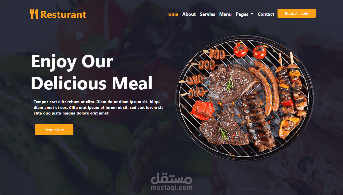 page for the restaurant