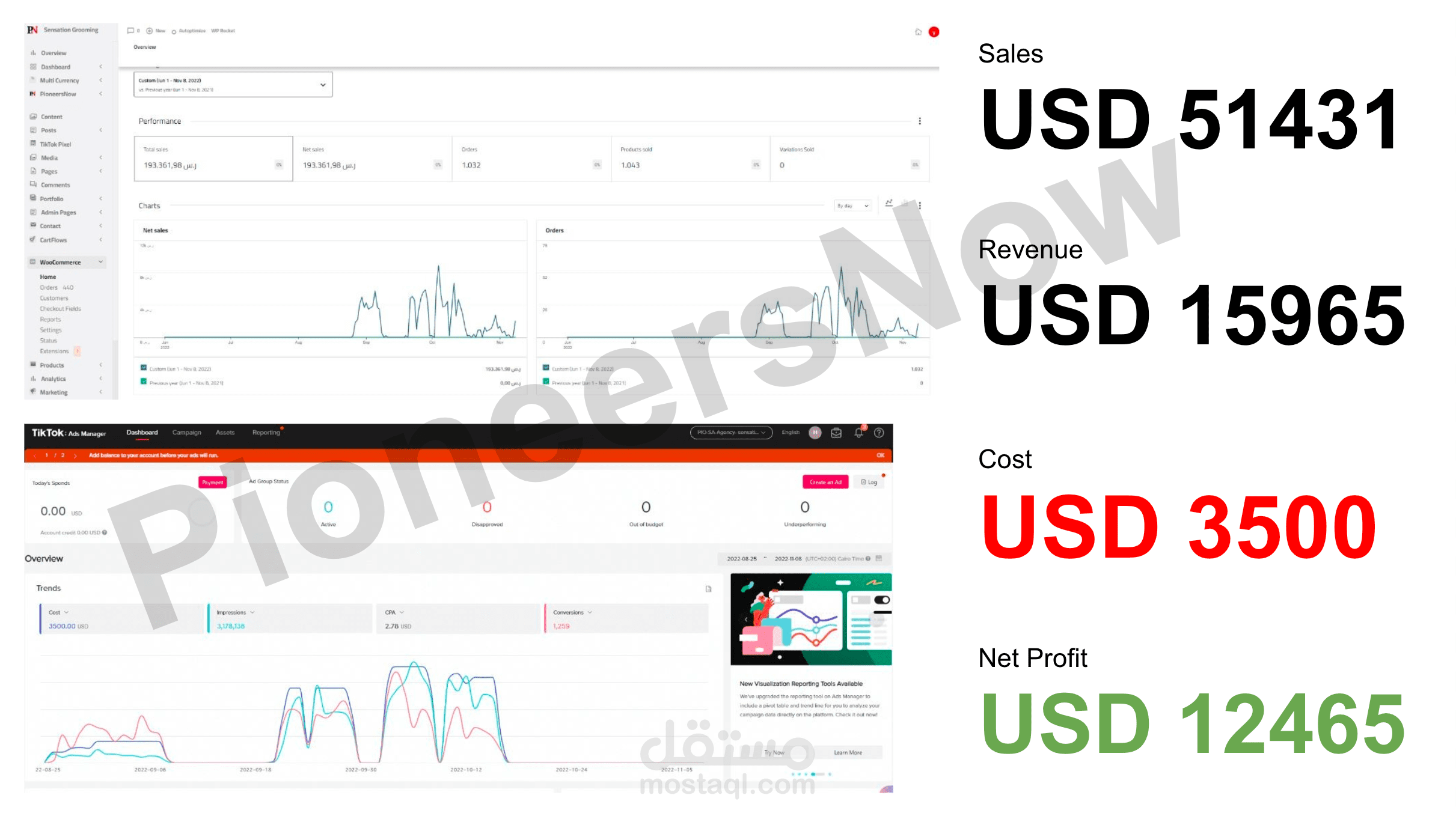 اطلاق مشروع تجاري بالكامل يحقق مايصل الي 100000دولار