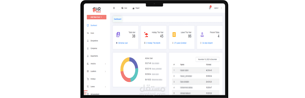 نظام إدارة الموارد البشرية SaaS HR software
