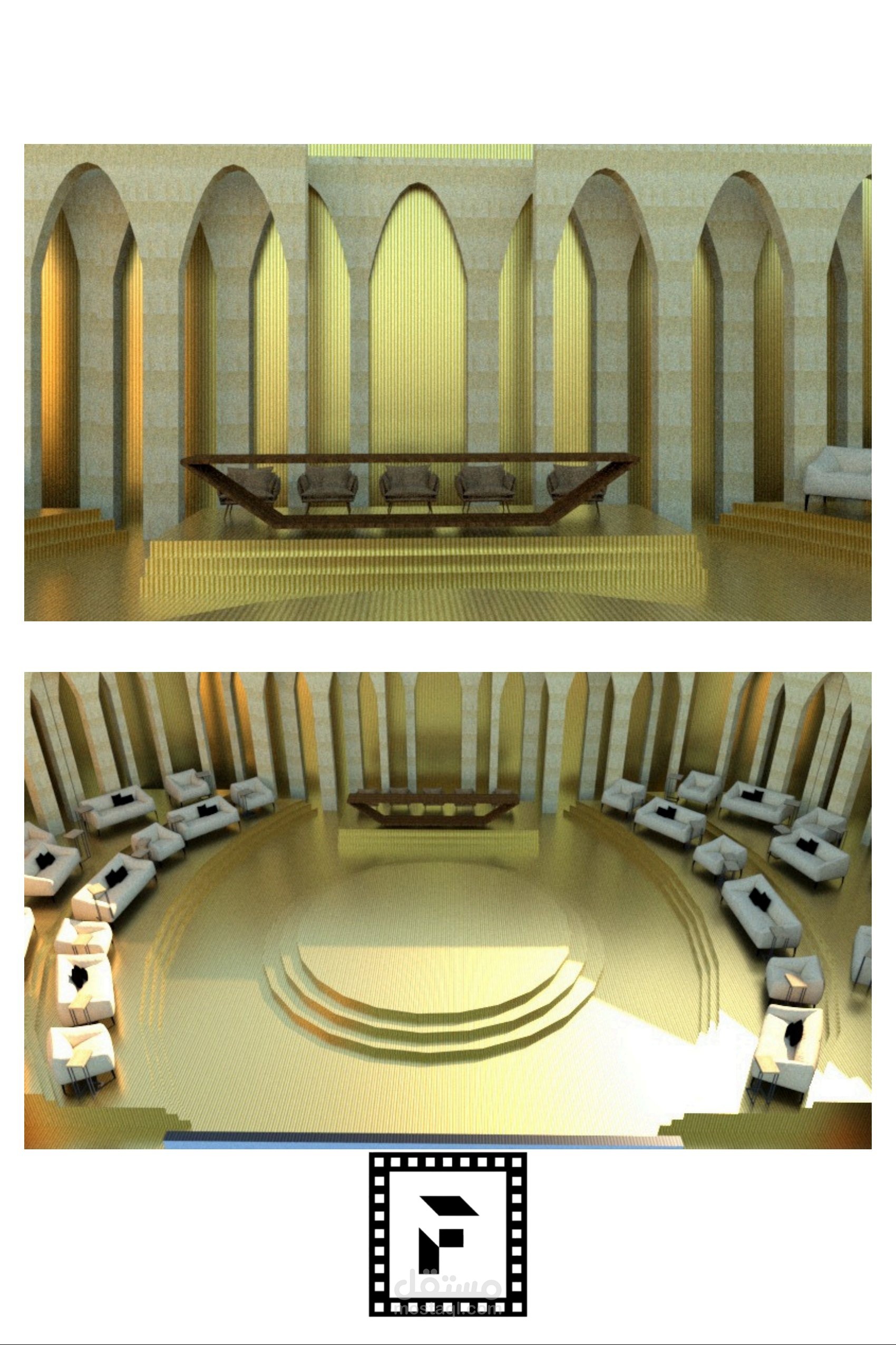 تصميم ديكور برنامج تلفزيونى 3d
