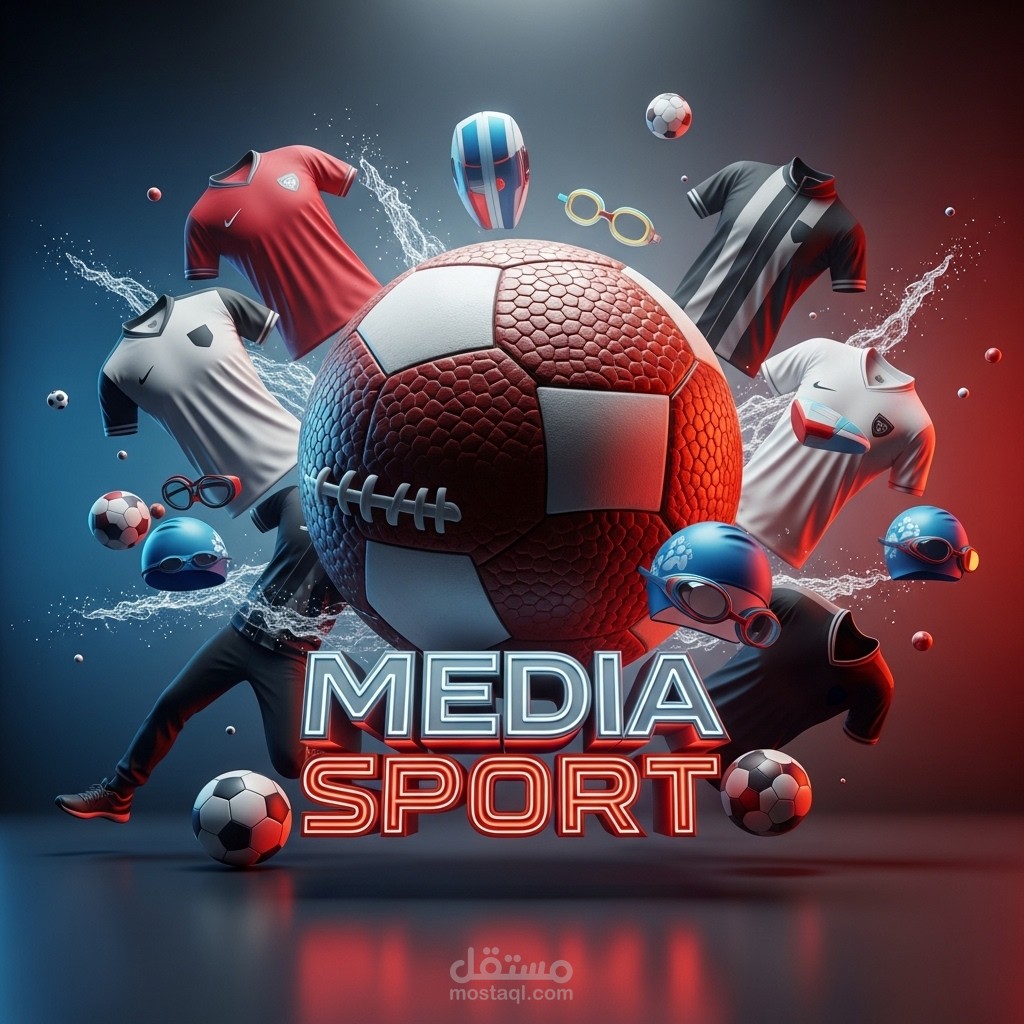 بوستر خارق واحترافي لمحلات ملابس رياضية – كرة القدم نجم التصميم و