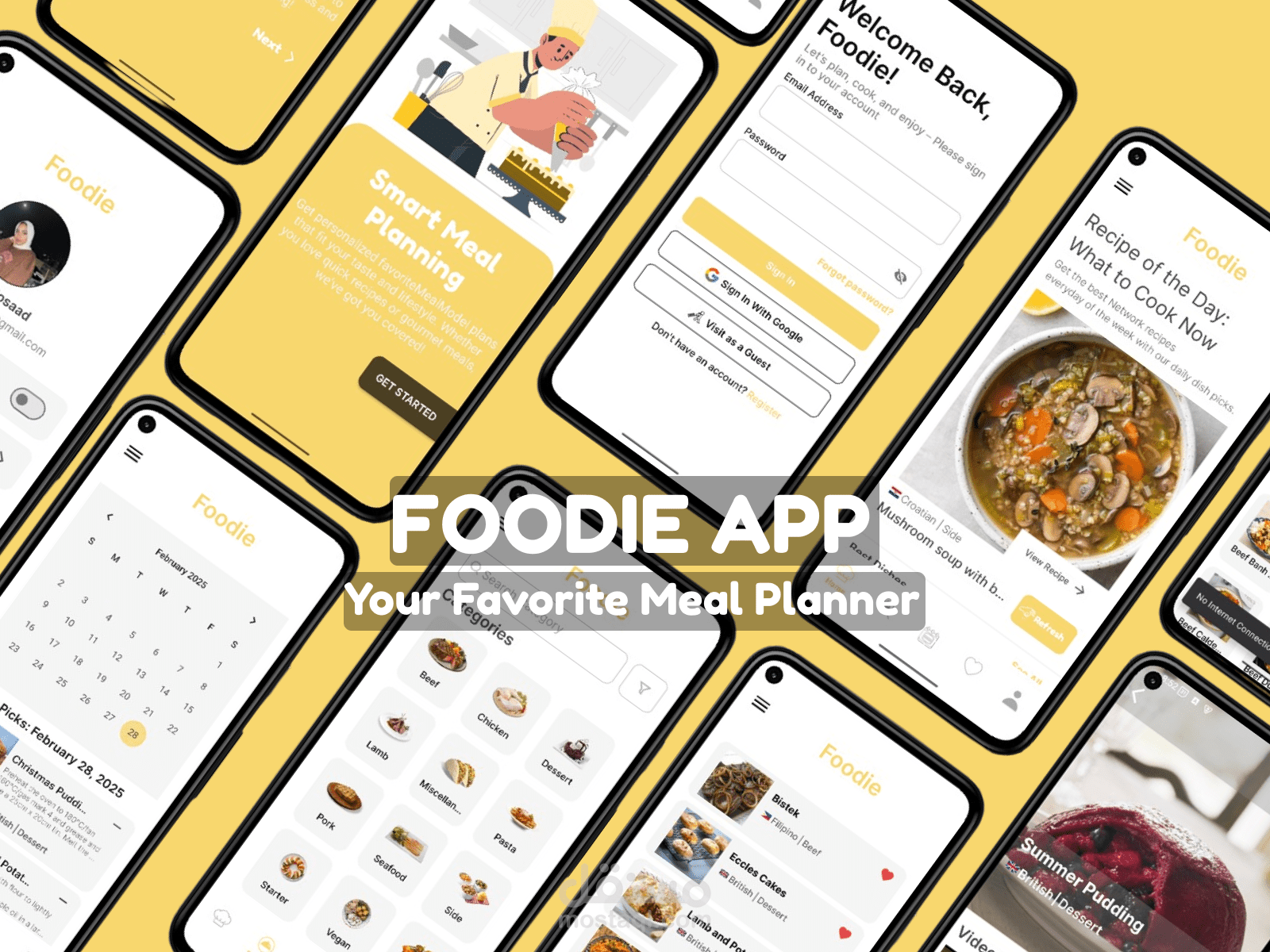 Foodie - تطبيق لتنظيم وجباتك بسهولة (Meal Planner)