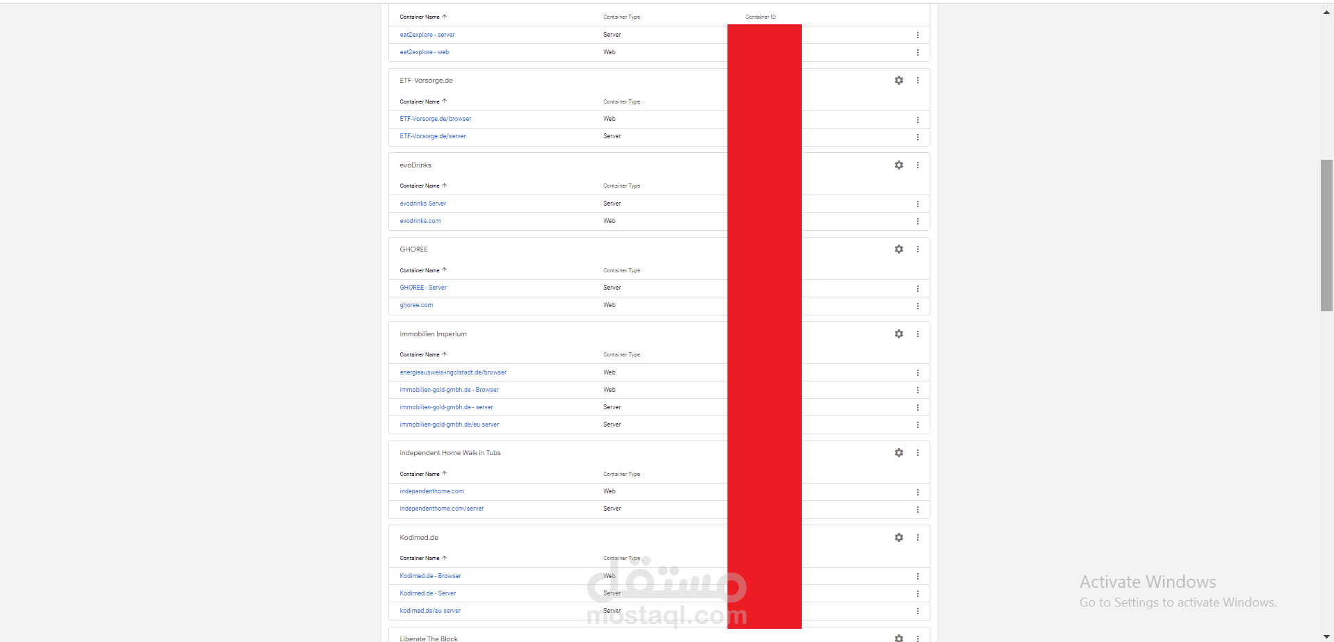 google tag . tracking api