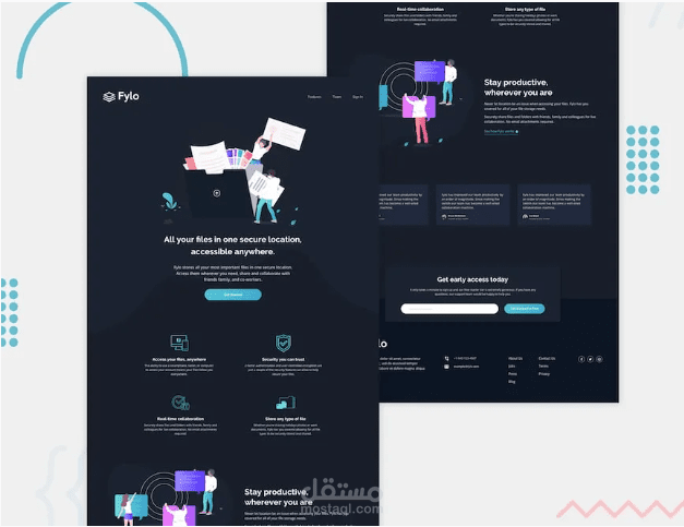 تصميم موقع كامل متجاوب مع كل الاجهزة