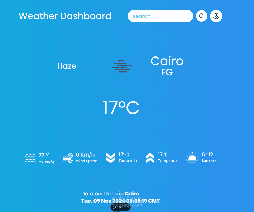 Weather Dashboard | مستقل