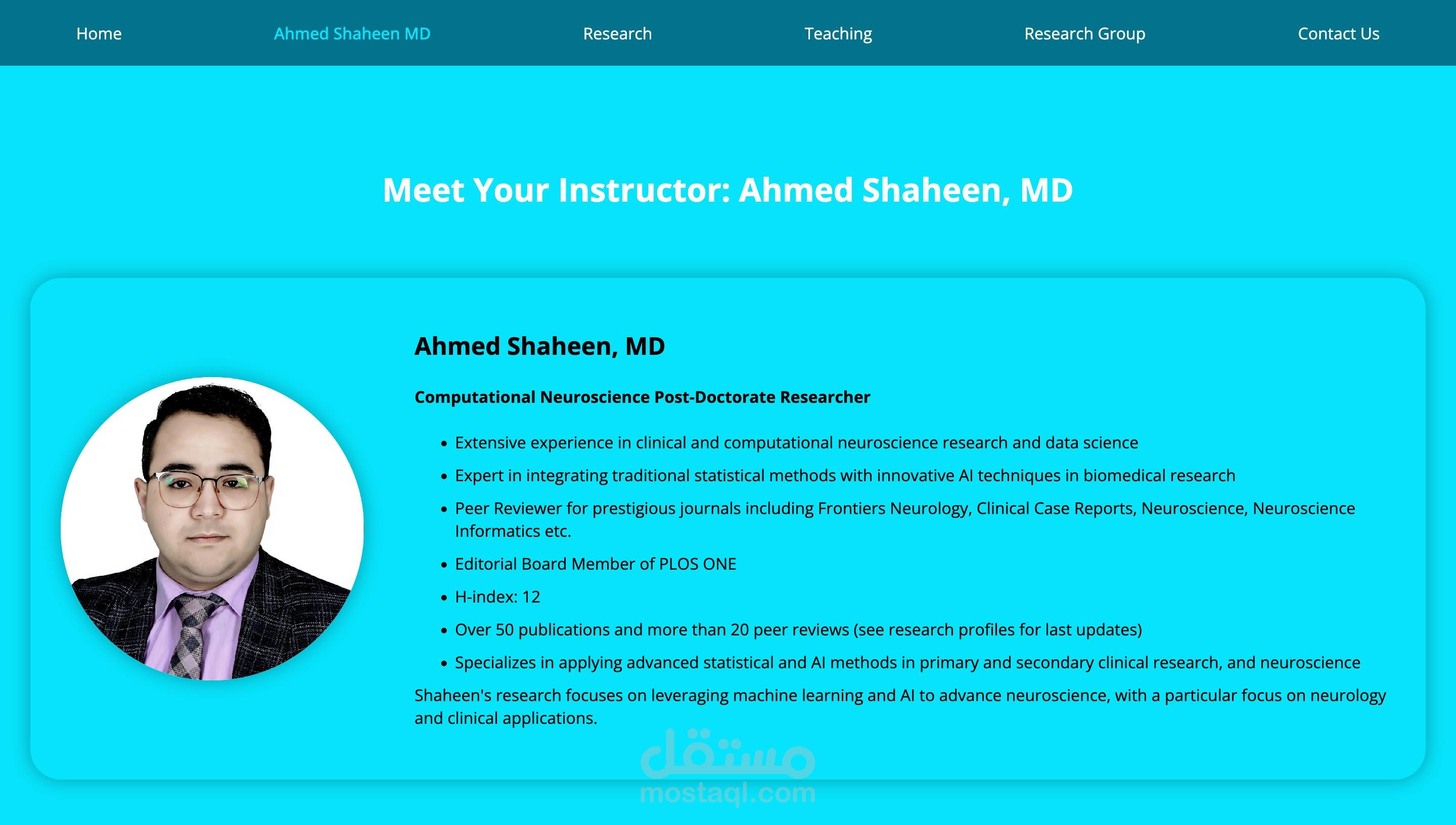 Medical Researcher Portfolio