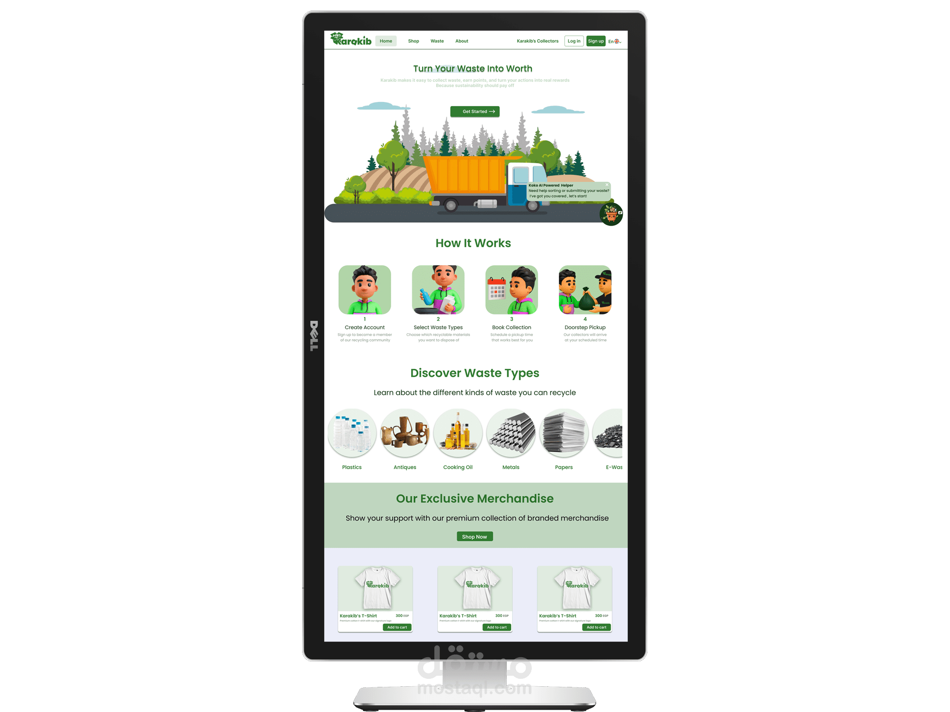 تصميم موقع ويب |   design for an eco friendly website