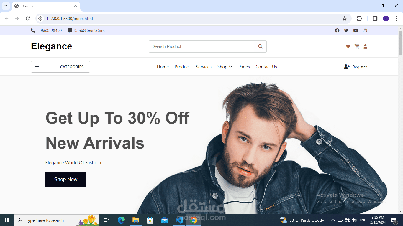 Development of an online store