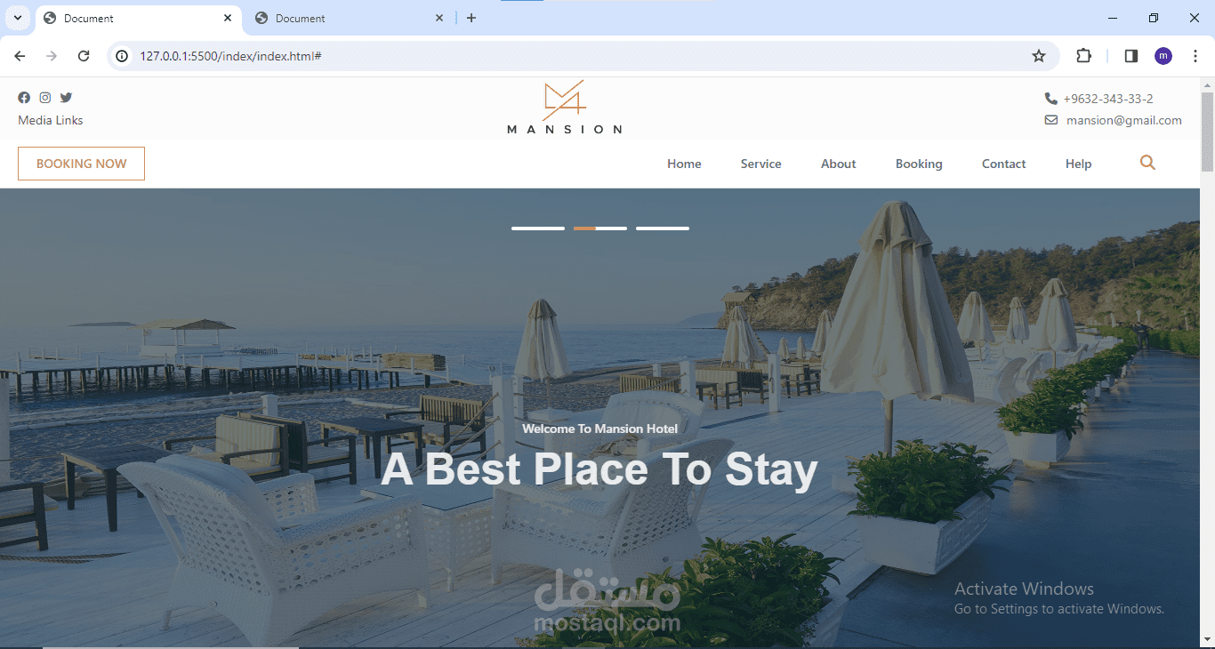 Developing a hotel website to reserve rooms