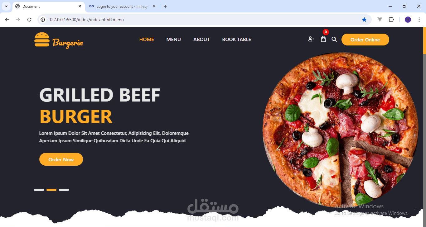 (clone) Develop a fast food website