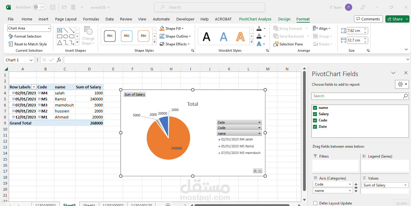 تعديلات و معادلات و تقارير  احترافية على الأكسل  Excel Expert