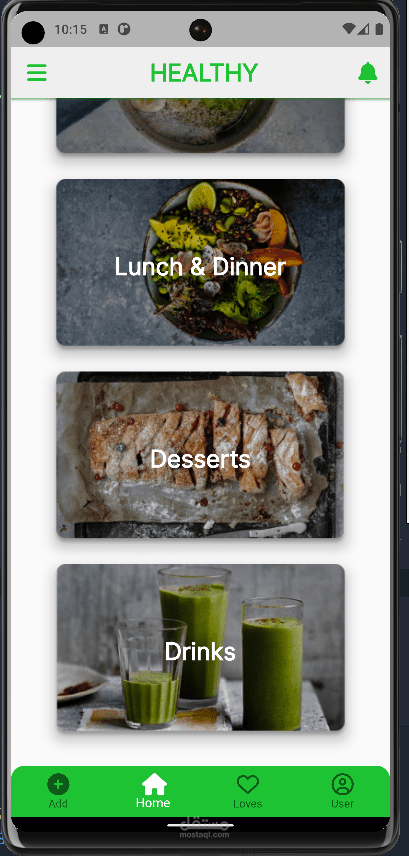 HEALTHY APP with Flutter