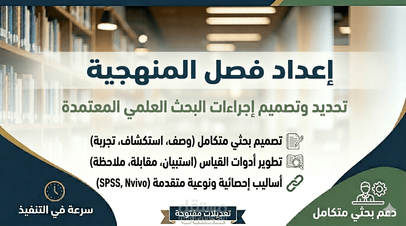 إعداد فصل المنهجية وفق المعايير الأكاديمية المعتمدة