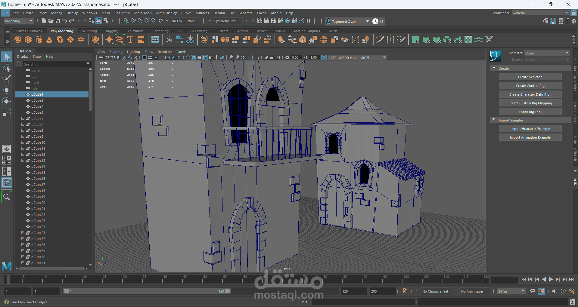 تصميم بيوت للعبة ثلاثية الأبعاد