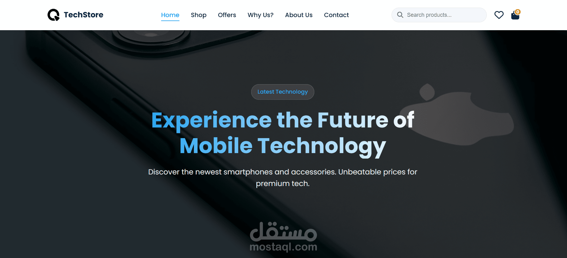 متجر الكتروني لبيع الهواتف والاكسسورارات