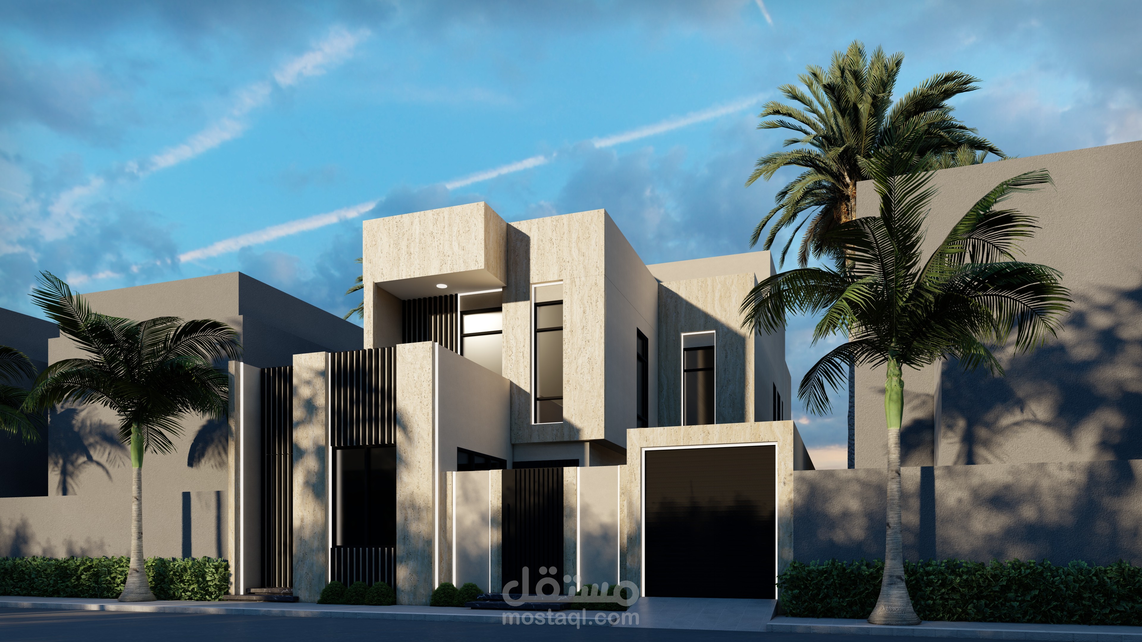 تصميم خارجى - فيلا موديرن