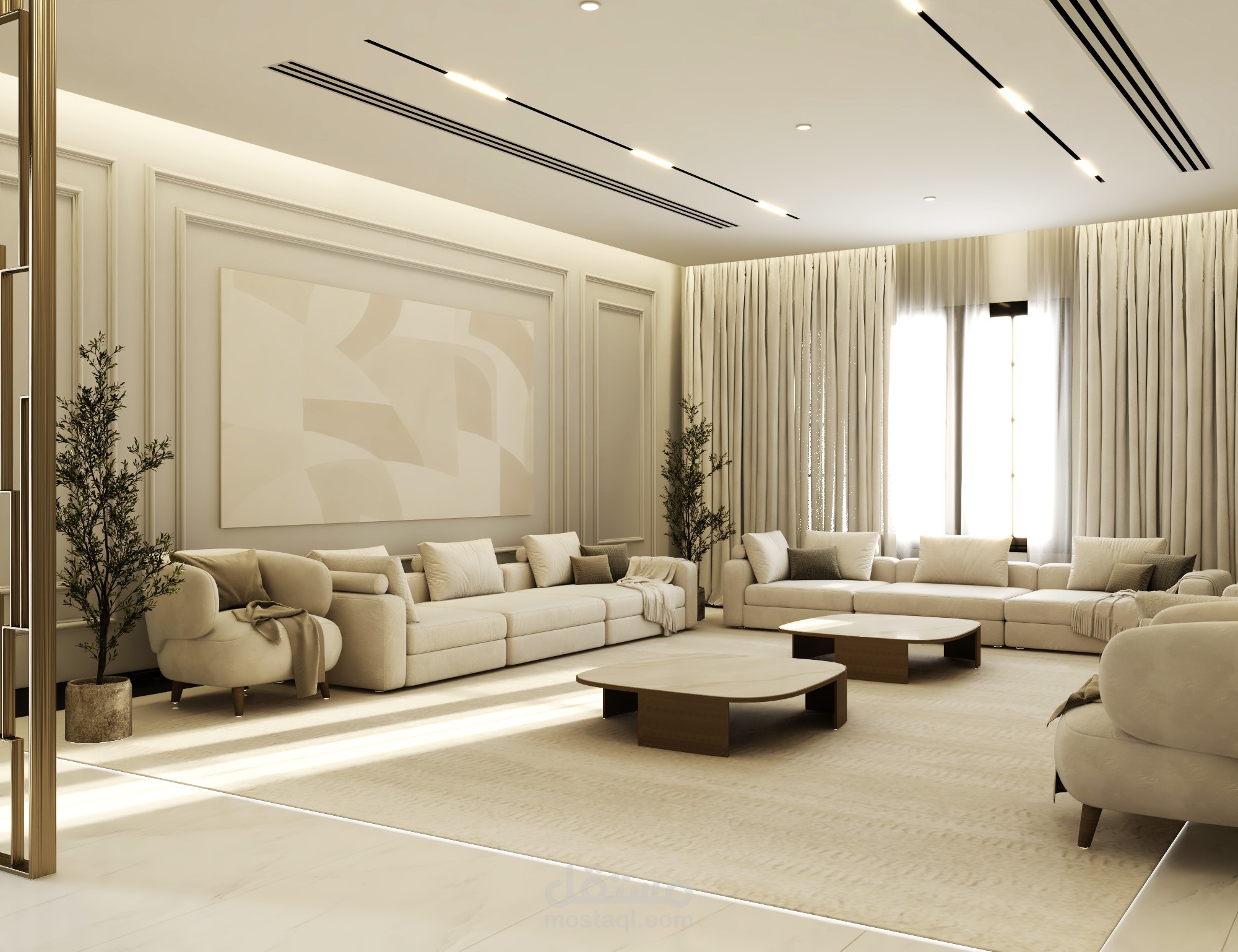 تصميم داخلى - فيلا نيوكلاسيك