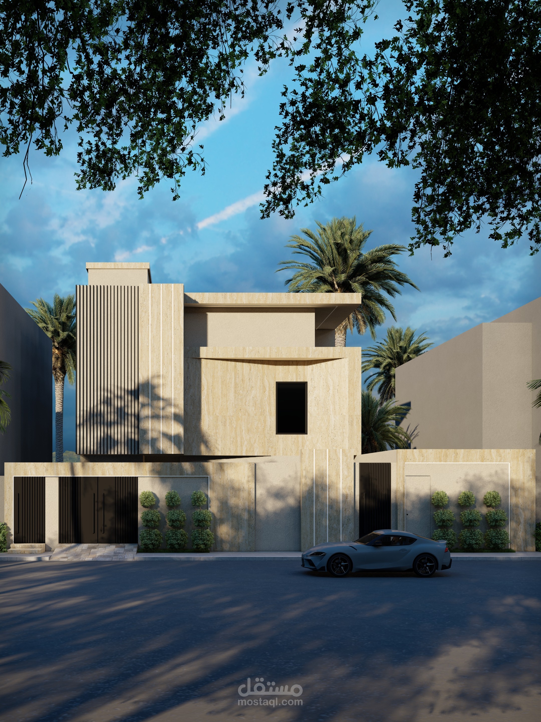 تصميم خارجى - فيلا موديرن