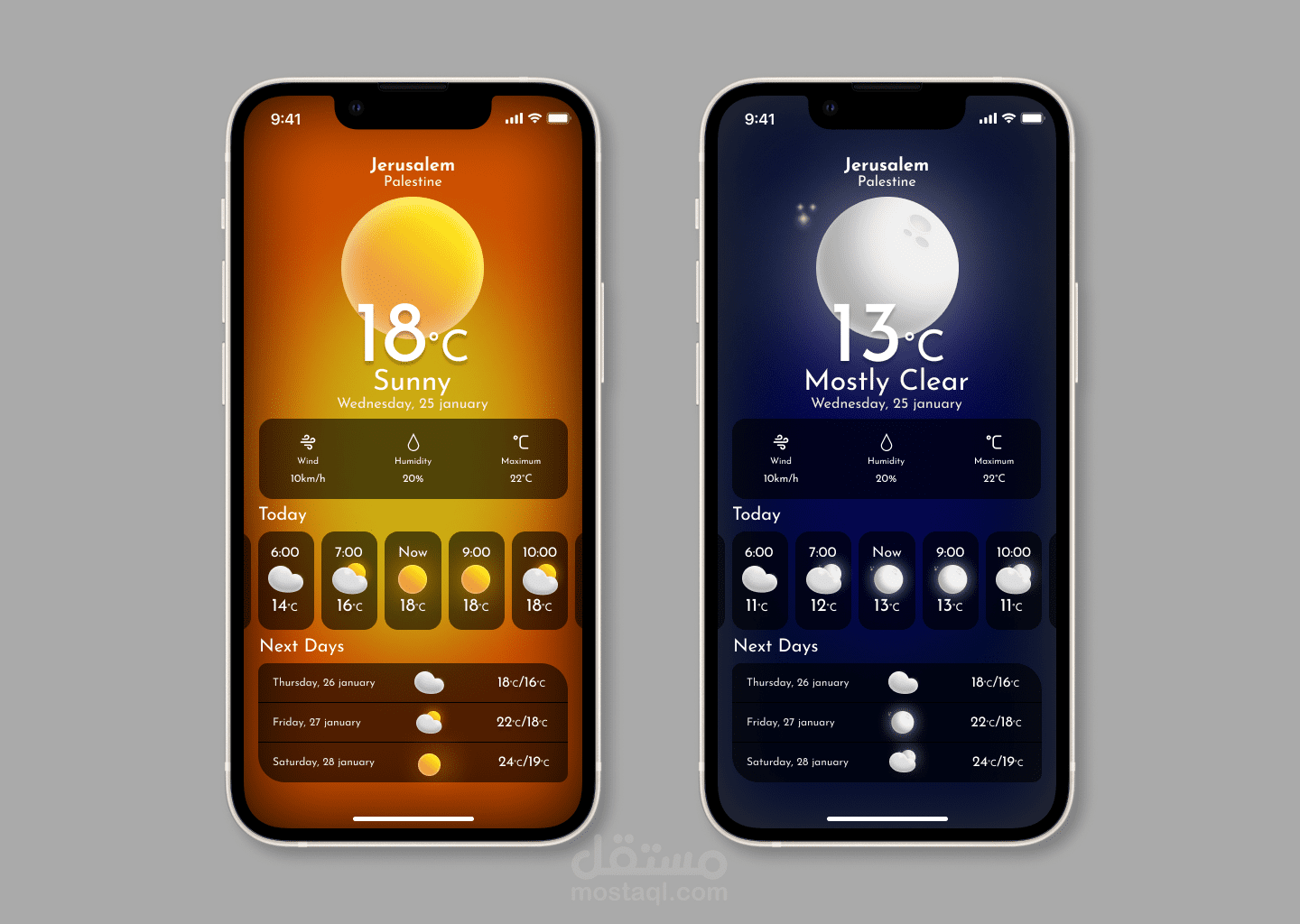 weather app ui design