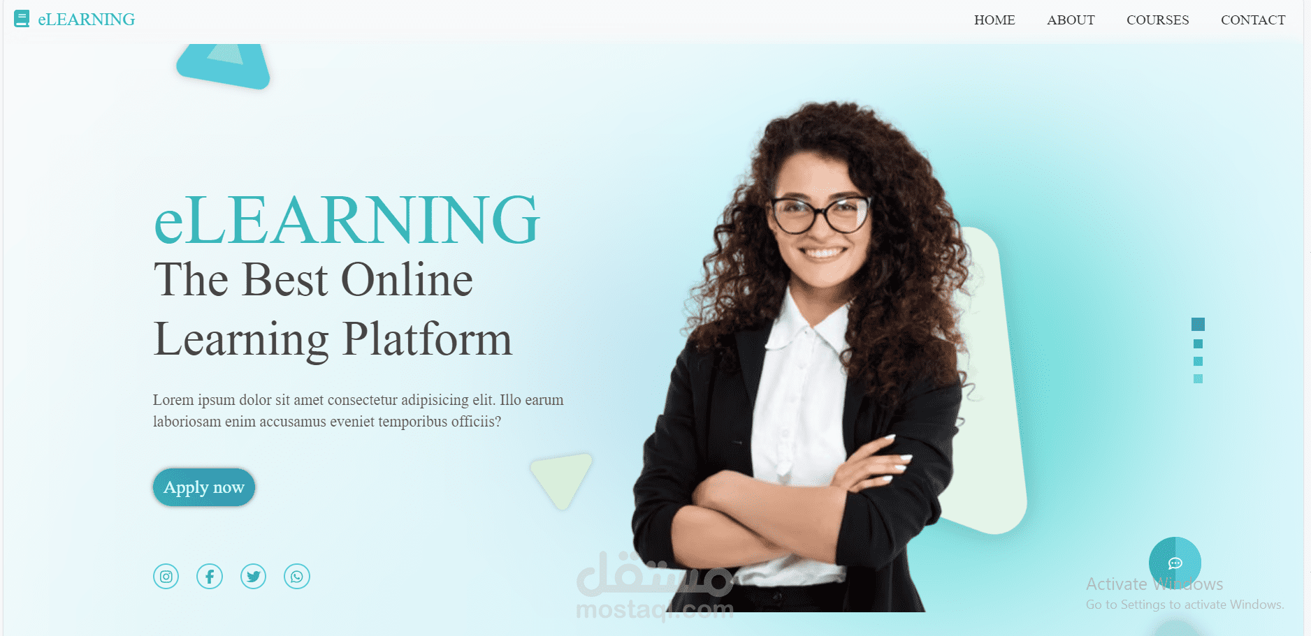 موقع لتوفير الكورسات فى مختلف المجالات website