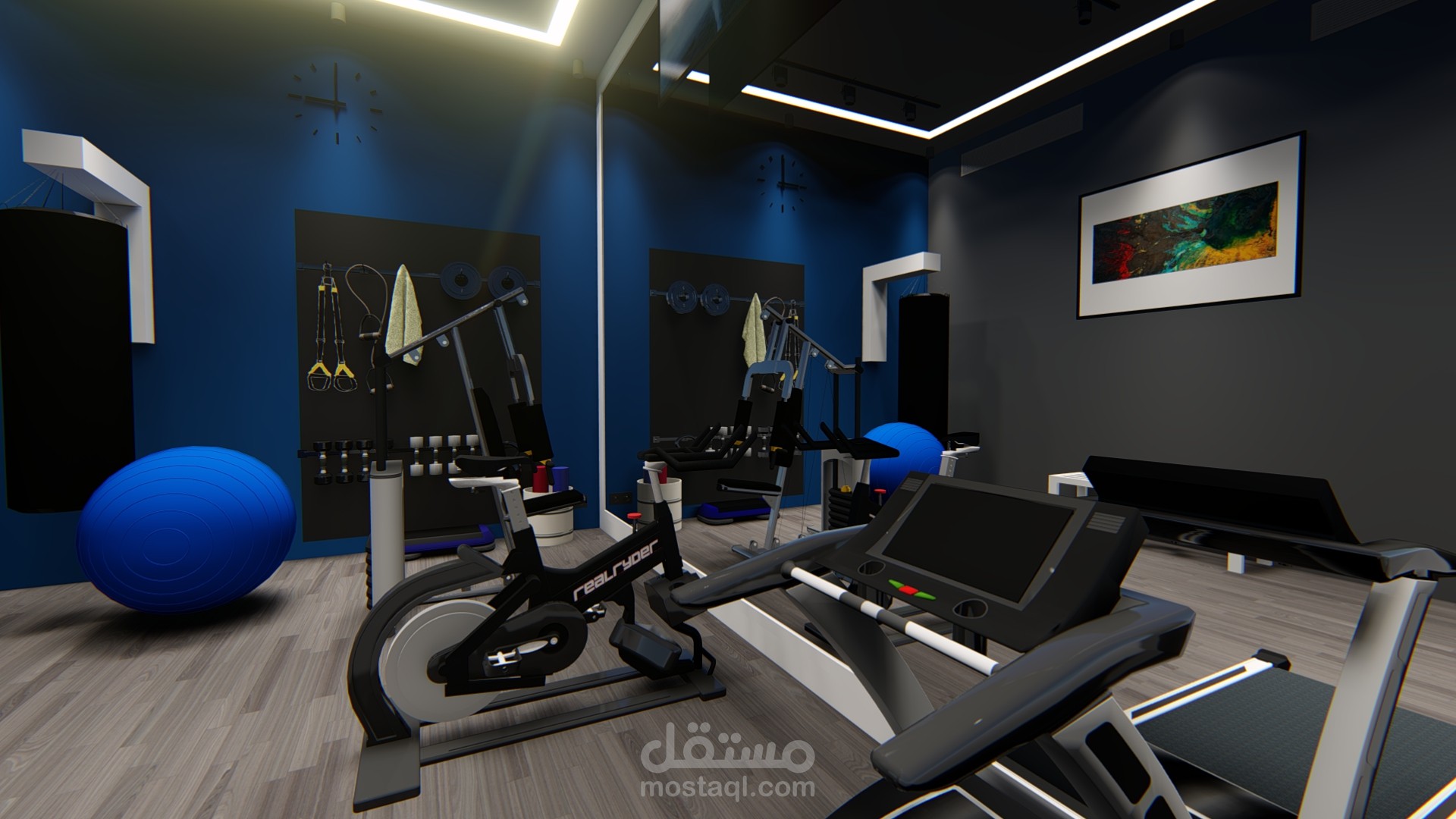 gym room for home (غرفة رياضية منزلية)
