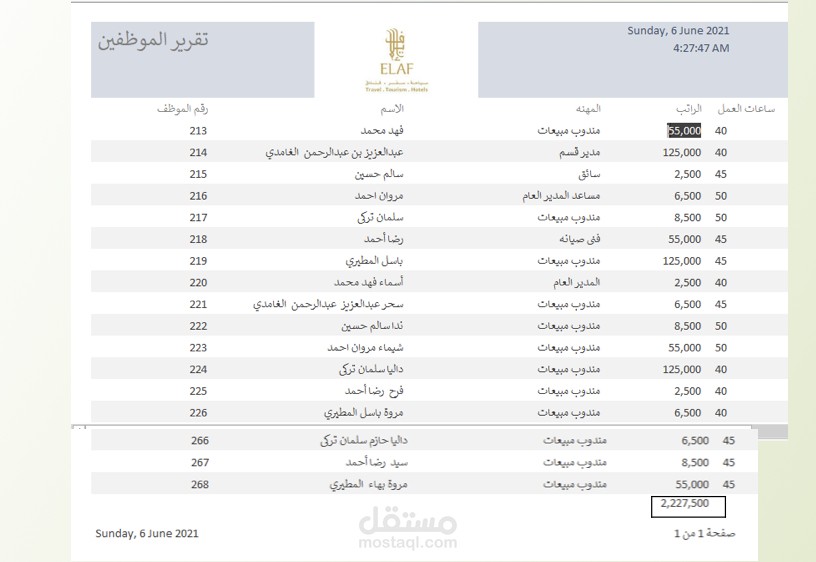العمل على برنامج access