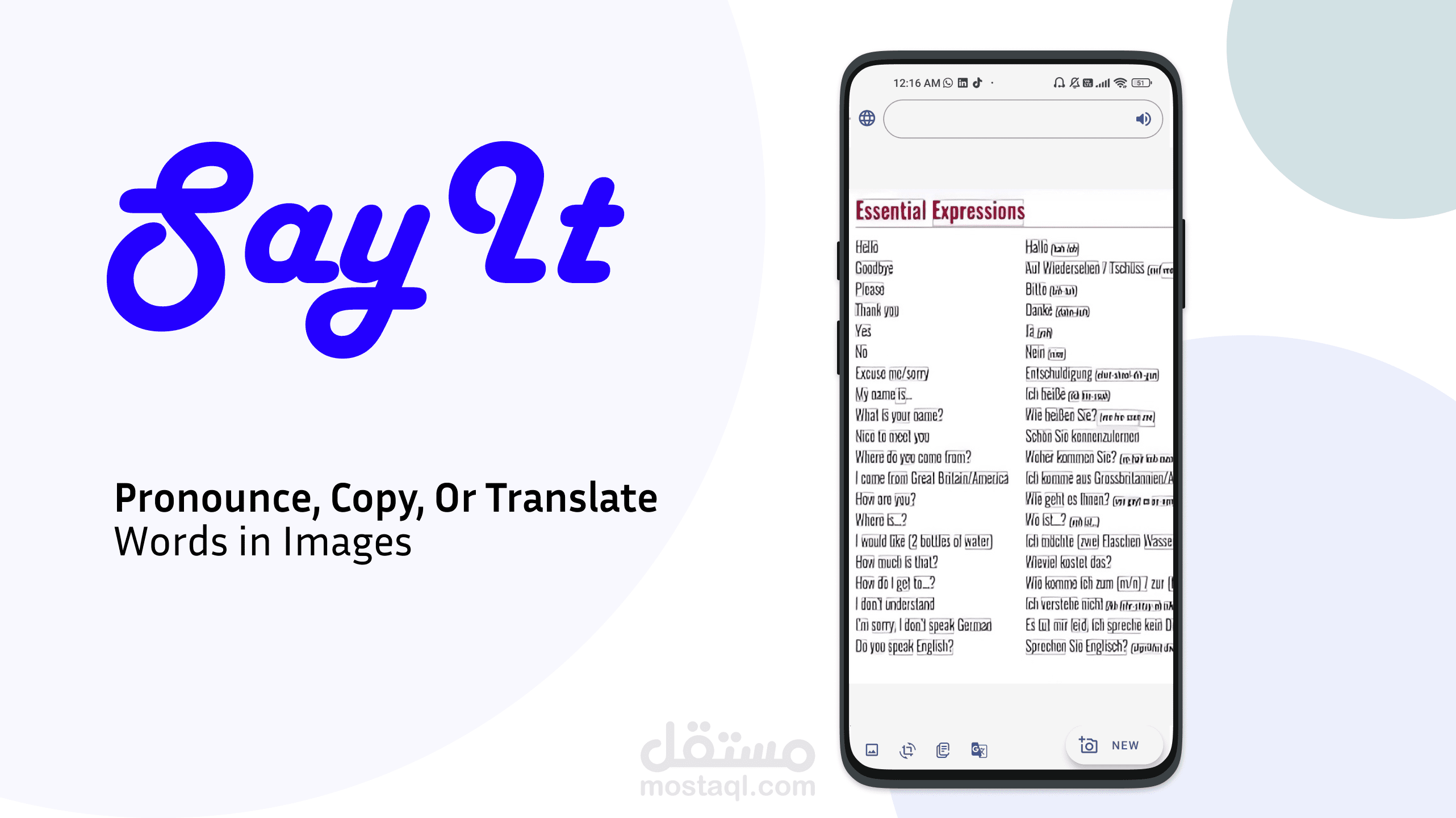 Say it - Pronounce & Copy Words in Images