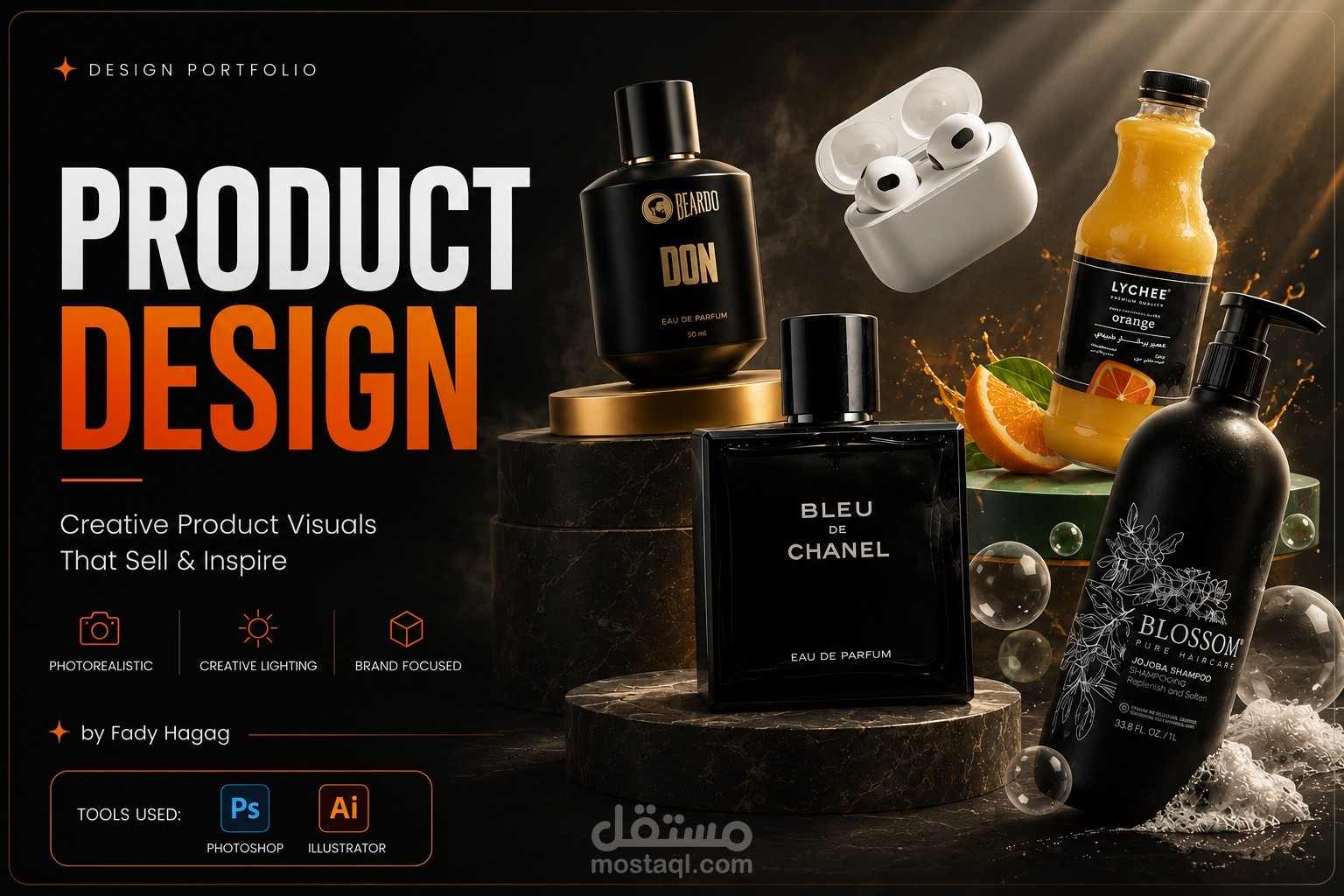 مجموعة تصميمات إعلانية للمنتجات – Product & Advertising Design
