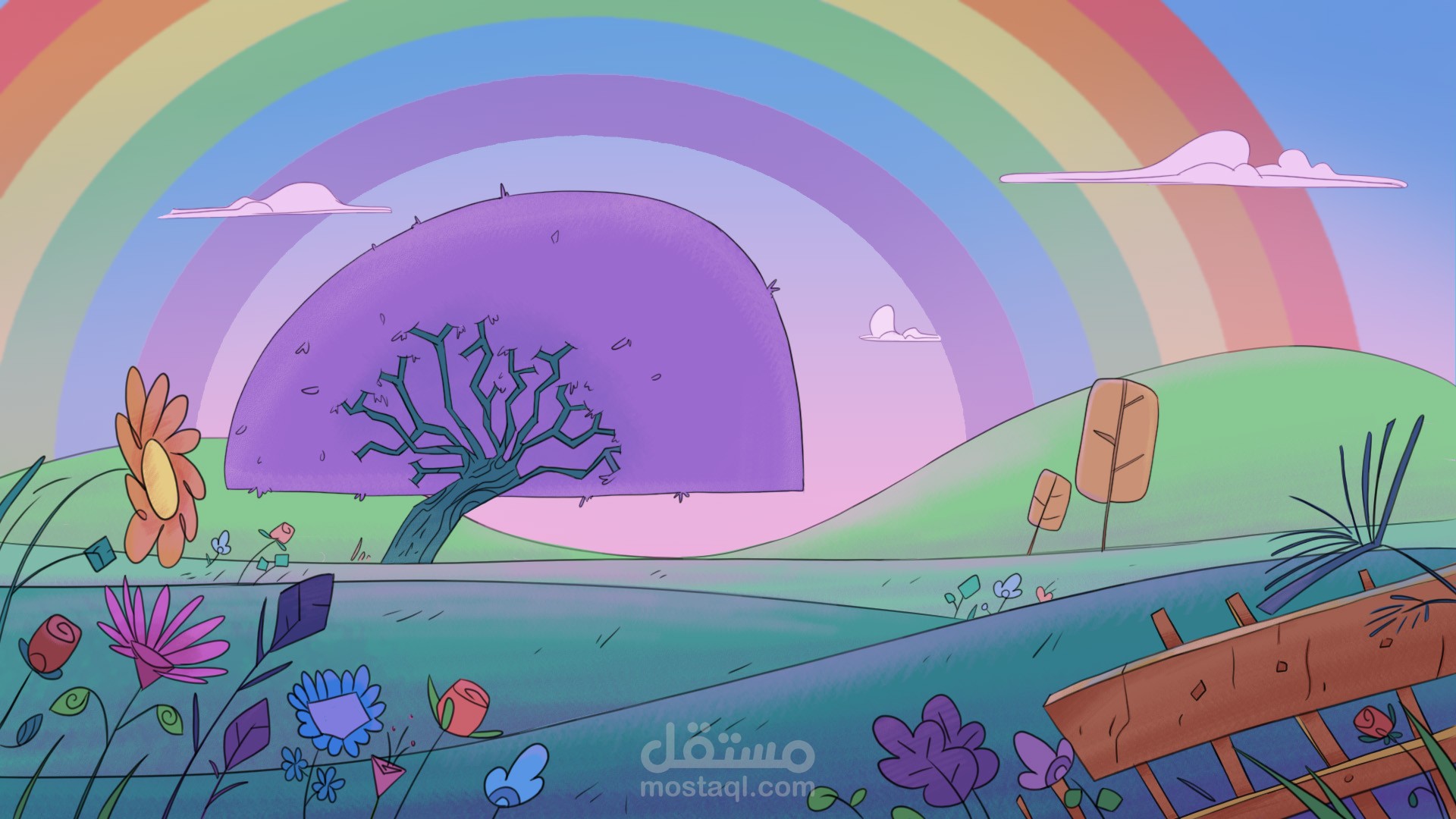 خلفيات من مسلسل الكرتون "حكايات أمونة" - قناة ماجد