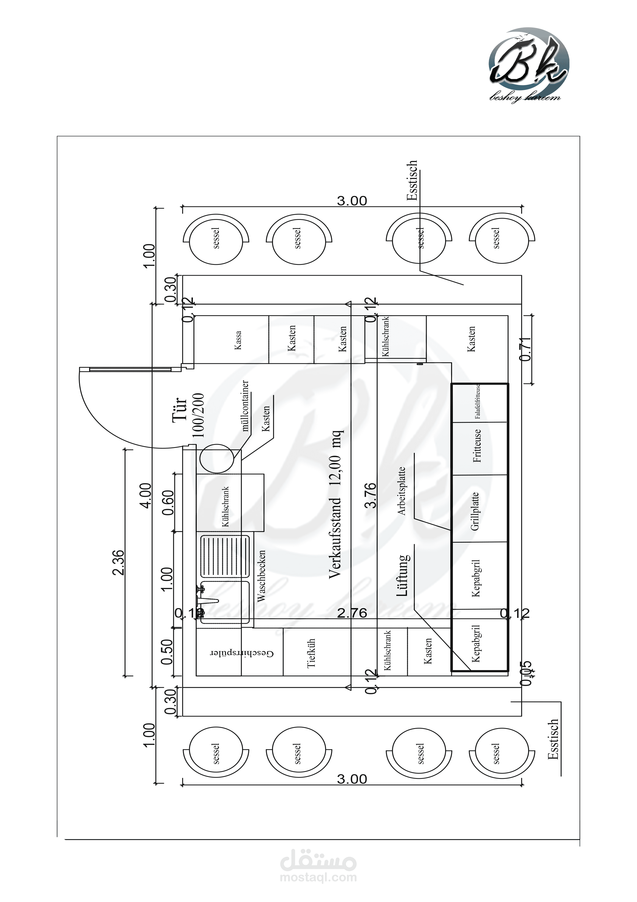 Booth design ( تصميم كشك )