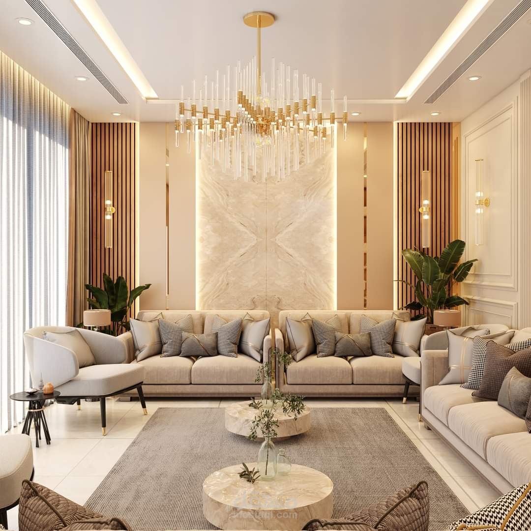 تصميم غرفة معيشة في الإمارات العربية المتحدة