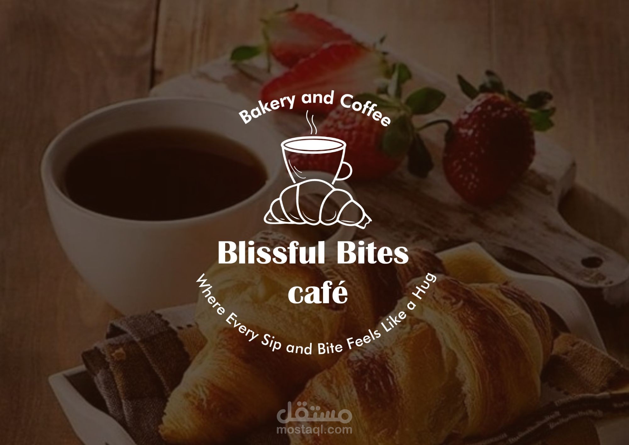 تصميم هوية بصرية لمقهى -Brand identity for coffee bakery shop
