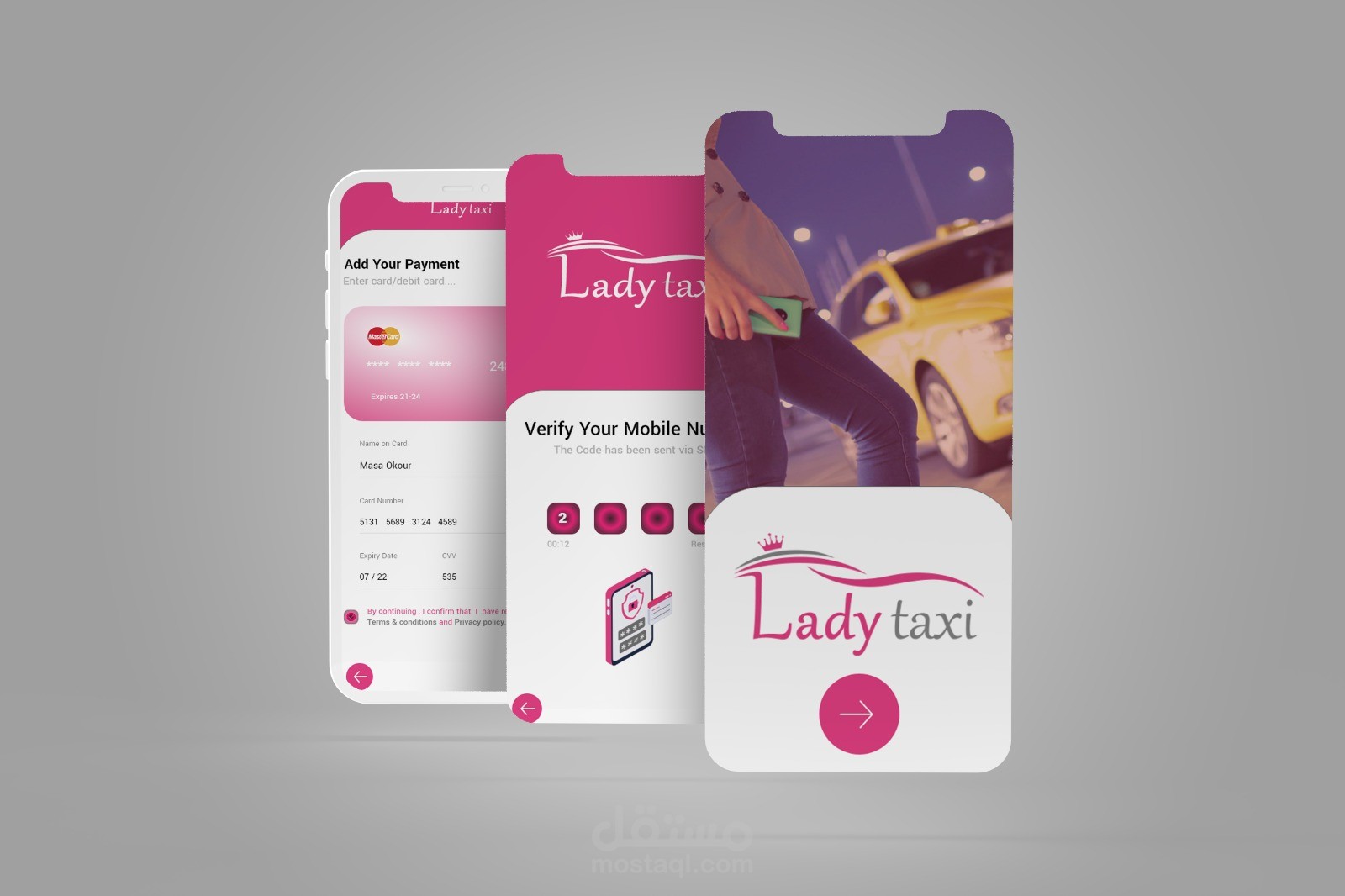 إنشاء تطبيق تكسيات مخصص للإناث