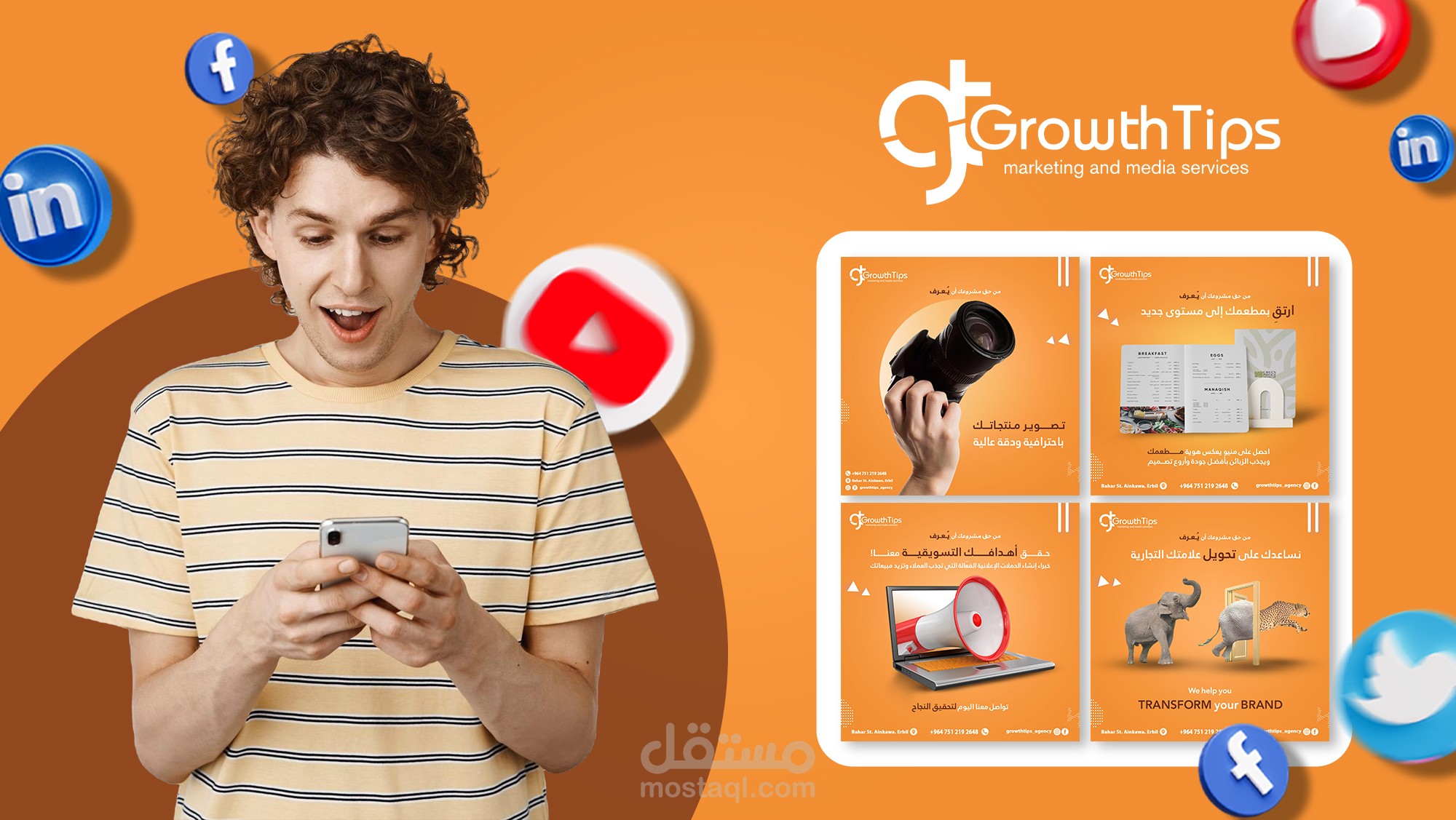 Growth Tips social media posts