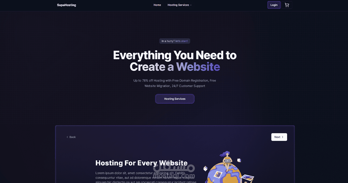موقع بيع استضافات (web, vps, cloud ,wordpress, domains) اونلاين